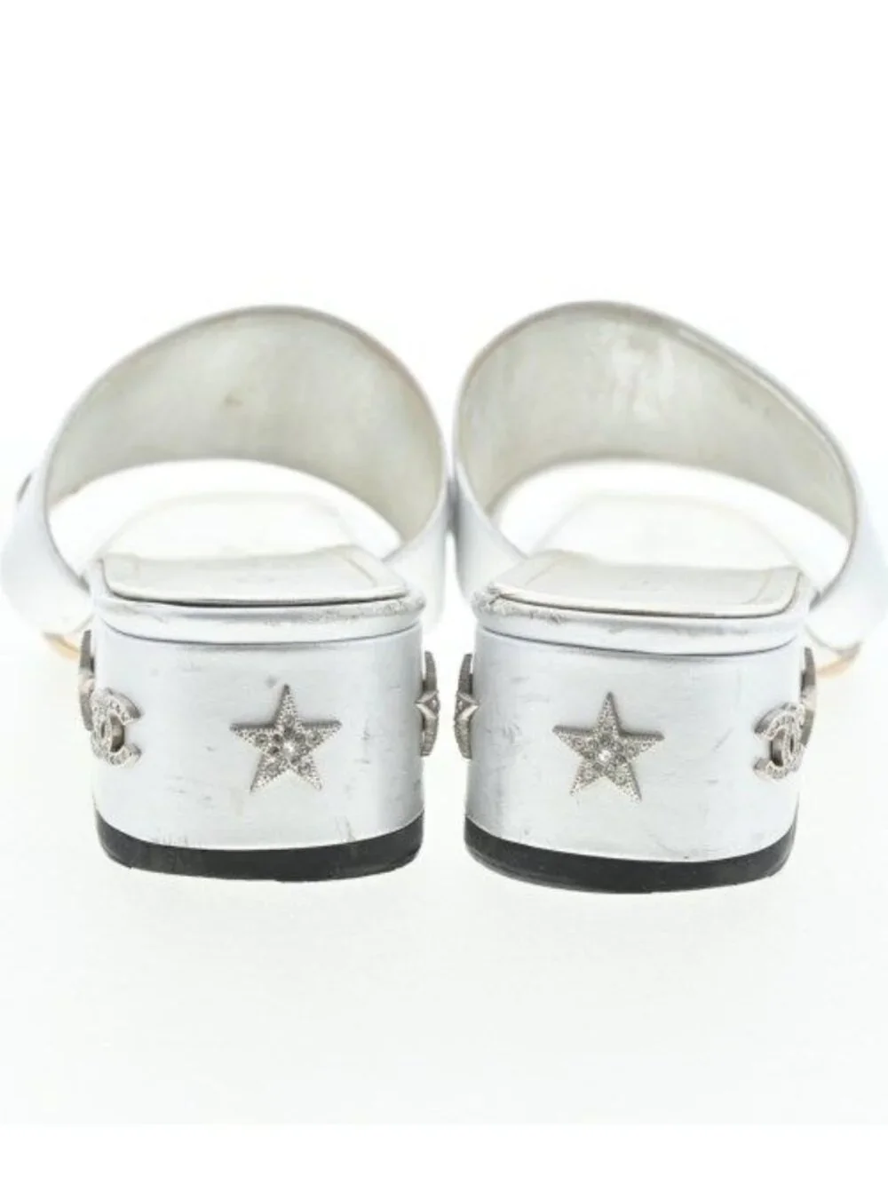 Chanel Sandals Silver